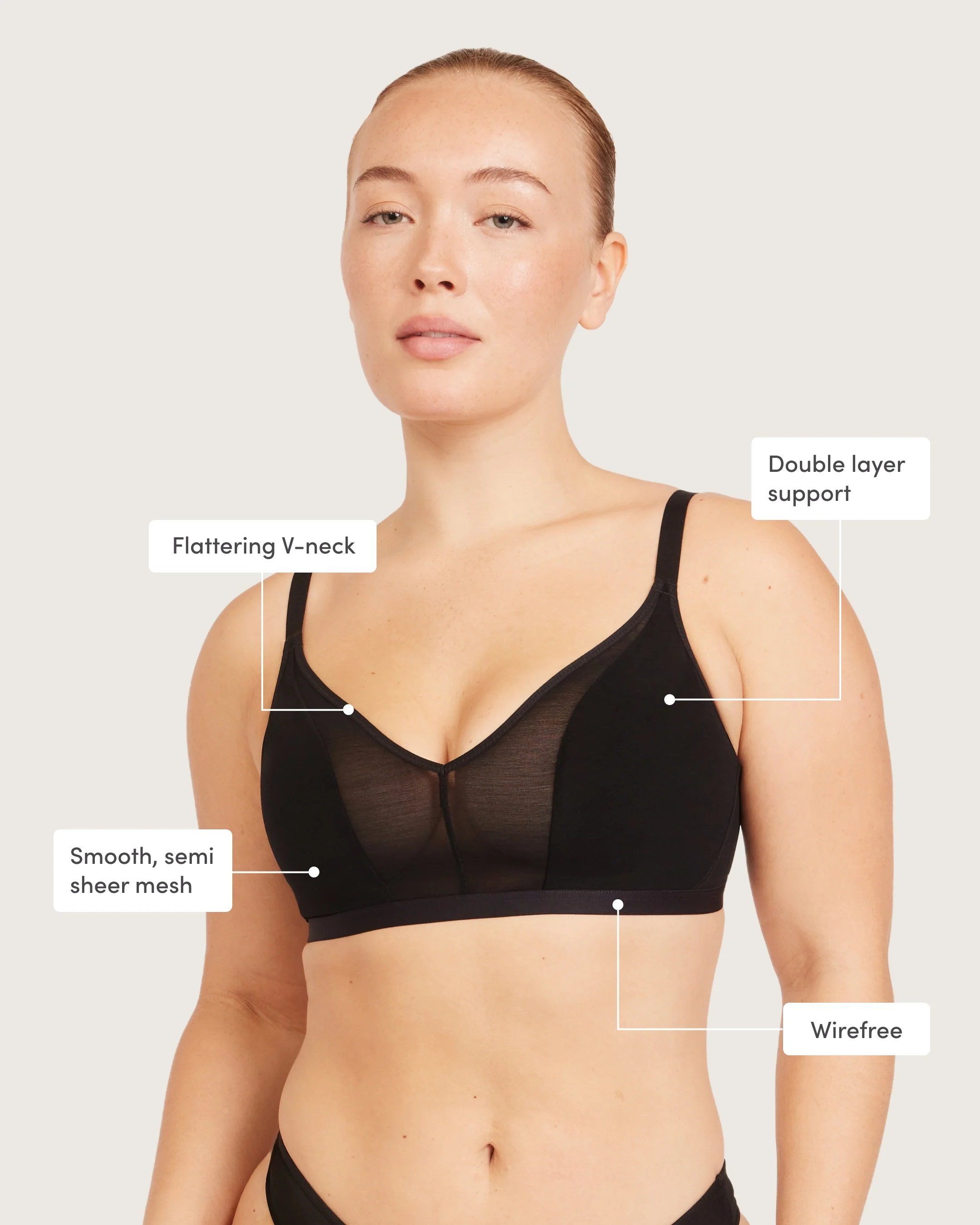 FreeMesh Crop Bralette - Black - Image 12