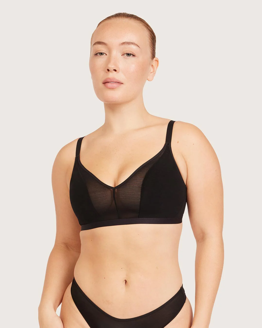 FreeMesh Crop Bralette - Black - Image 9