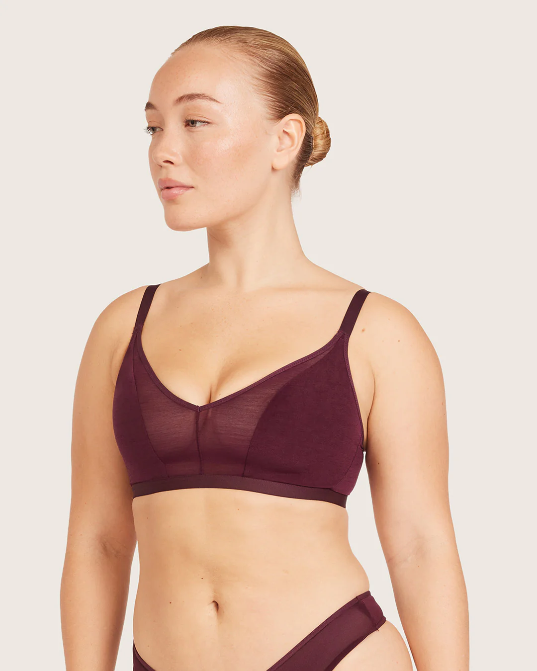 FreeMesh Crop Bralette - Fig - Image 10