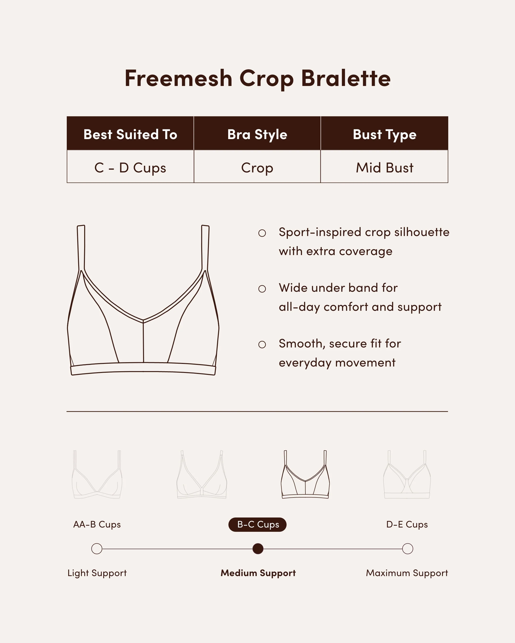 FreeMesh Crop Bralette - Fig - Image 2