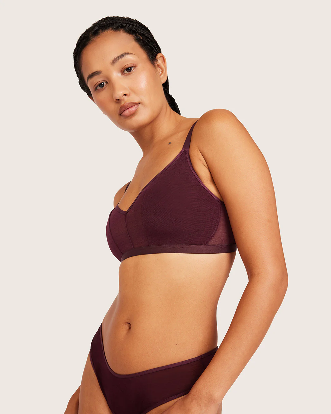 FreeMesh Crop Bralette - Fig - Image 7