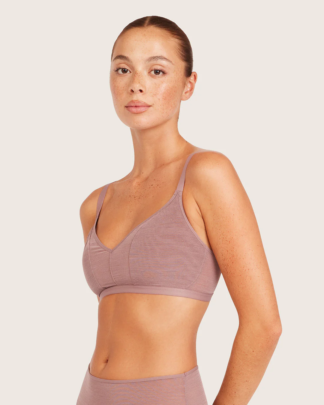 FreeMesh Crop Bralette - Mauve - Image 11