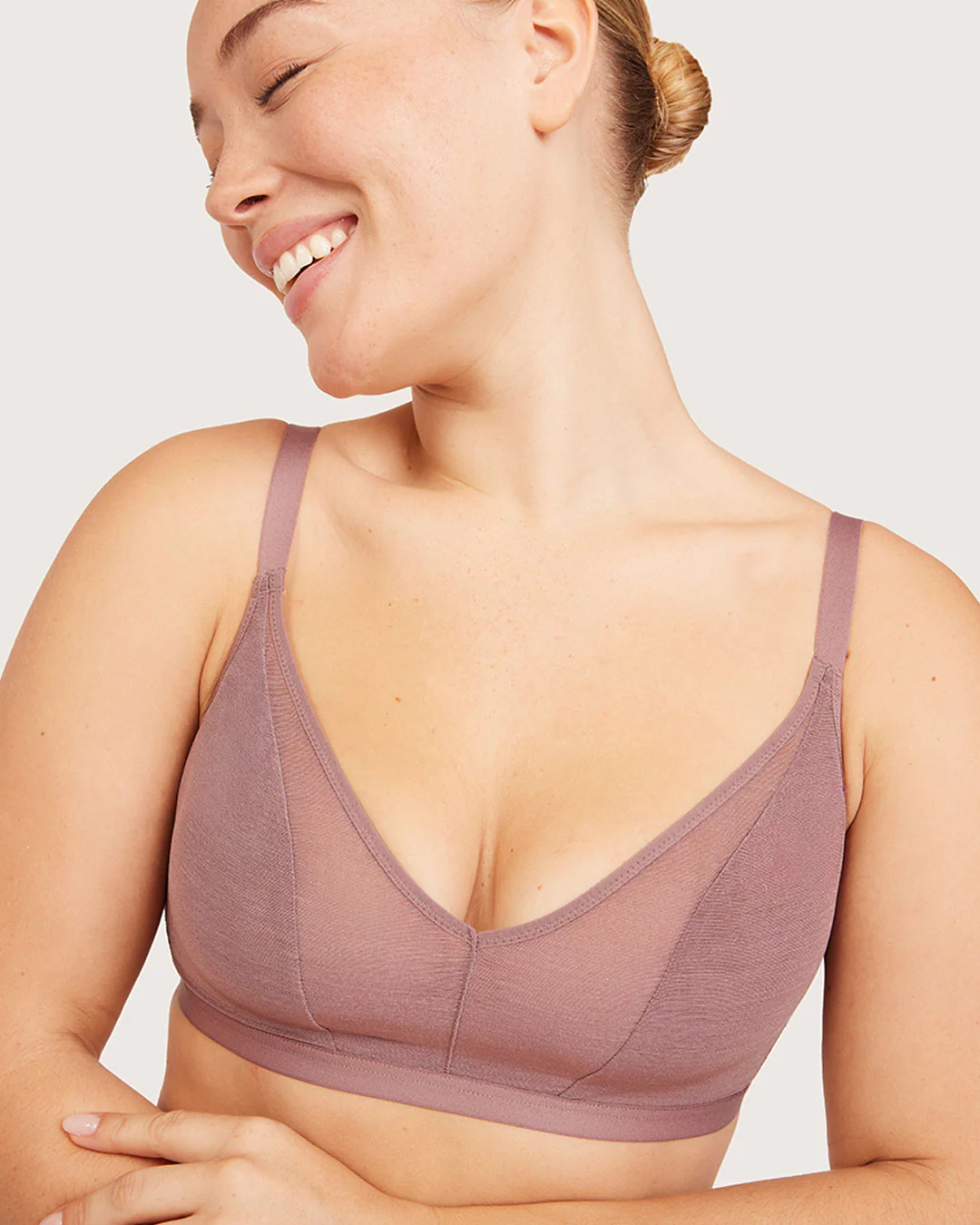 FreeMesh Crop Bralette - Mauve - Image 18