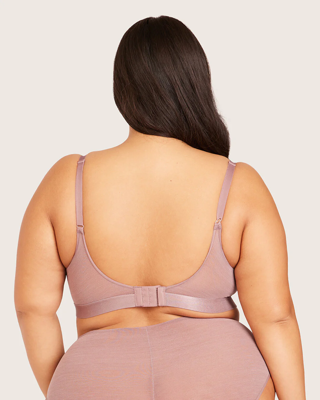 FreeMesh Full Bust Wireless Bra - Mauve - Image 8