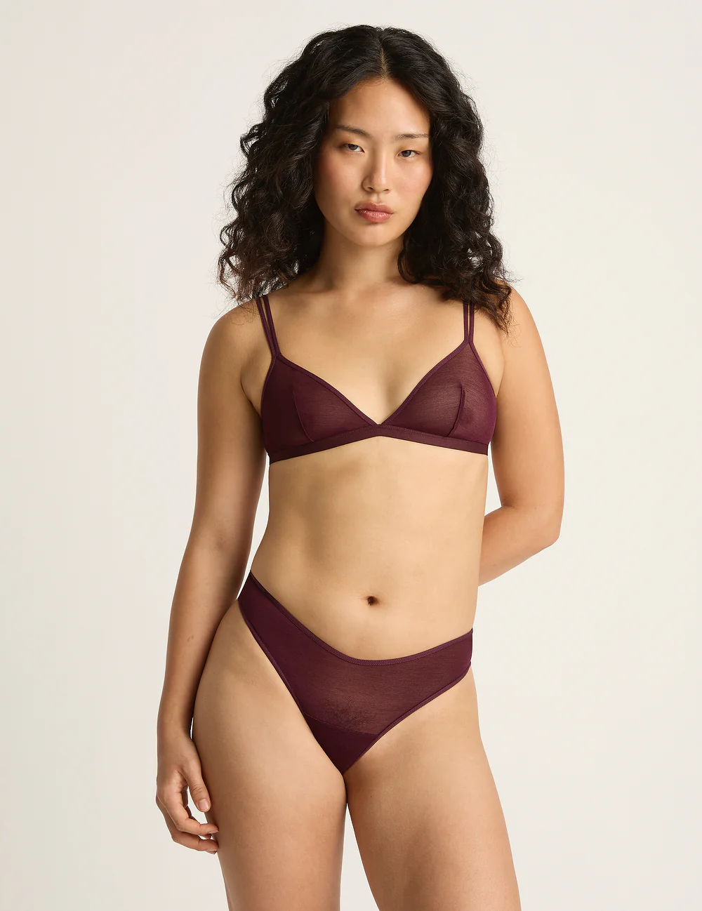 FreeMesh Triangle Bralette - Fig - Image 7