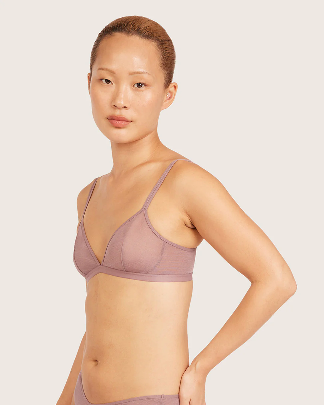 FreeMesh Triangle Bralette - Mauve - Image 4