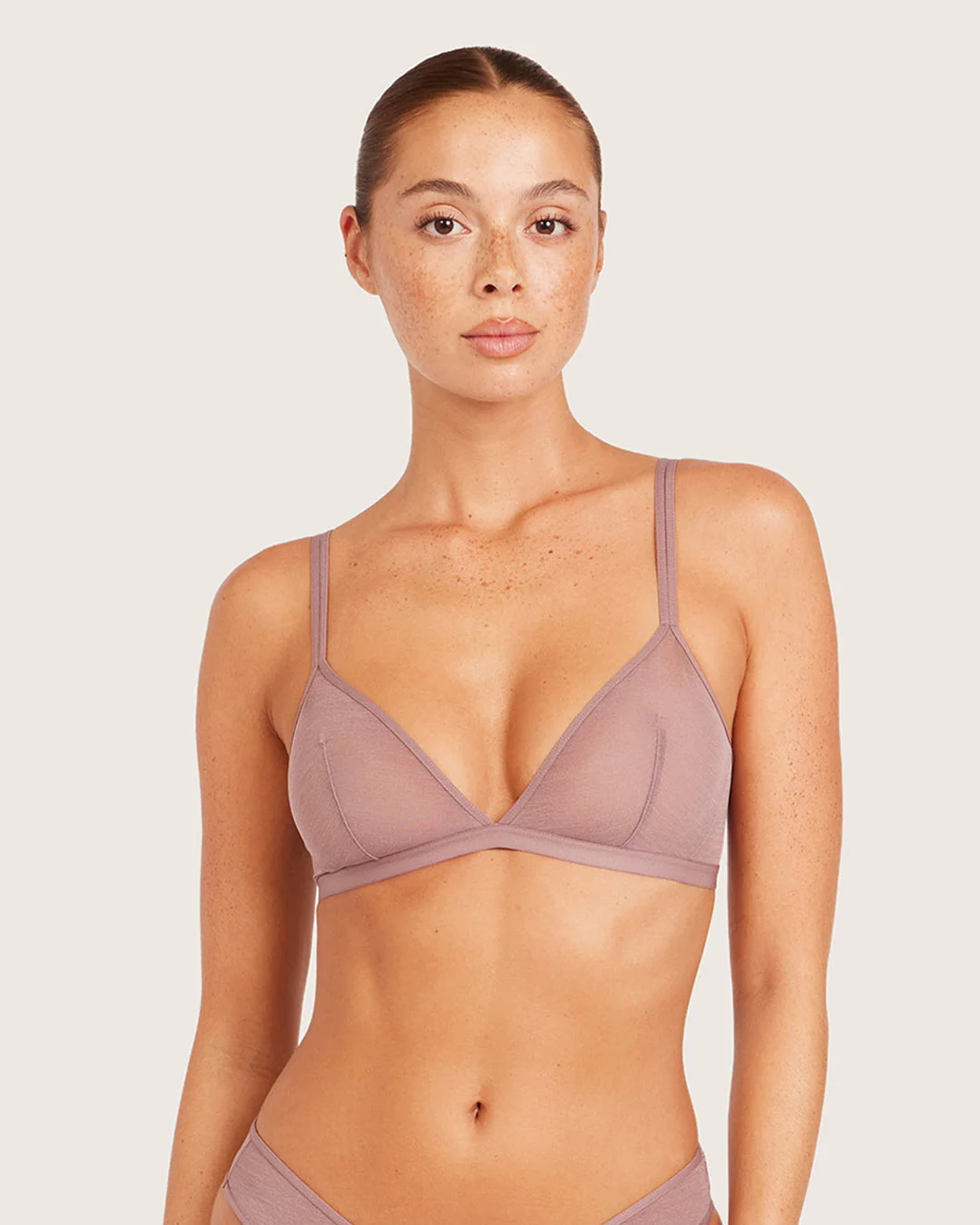 FreeMesh Triangle Bralette - Mauve - Image 7