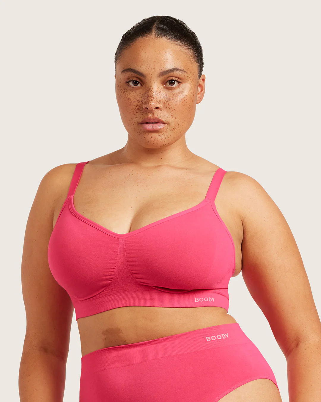 Full Bust Wireless Bra - BCAM Pink - Image 7
