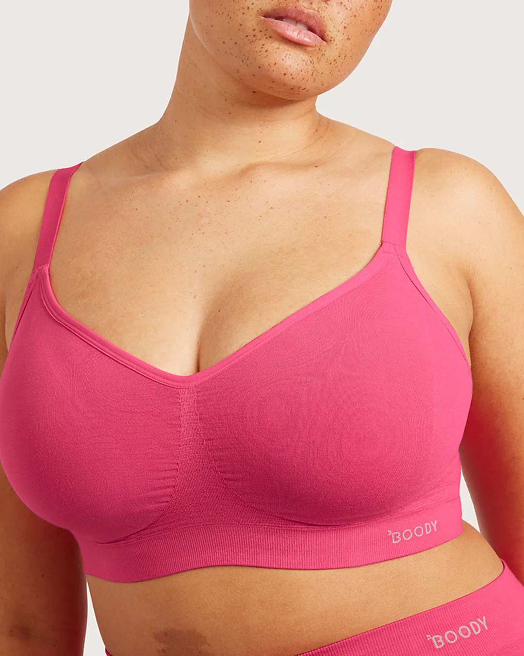 Full Bust Wireless Bra - BCAM Pink - Image 9