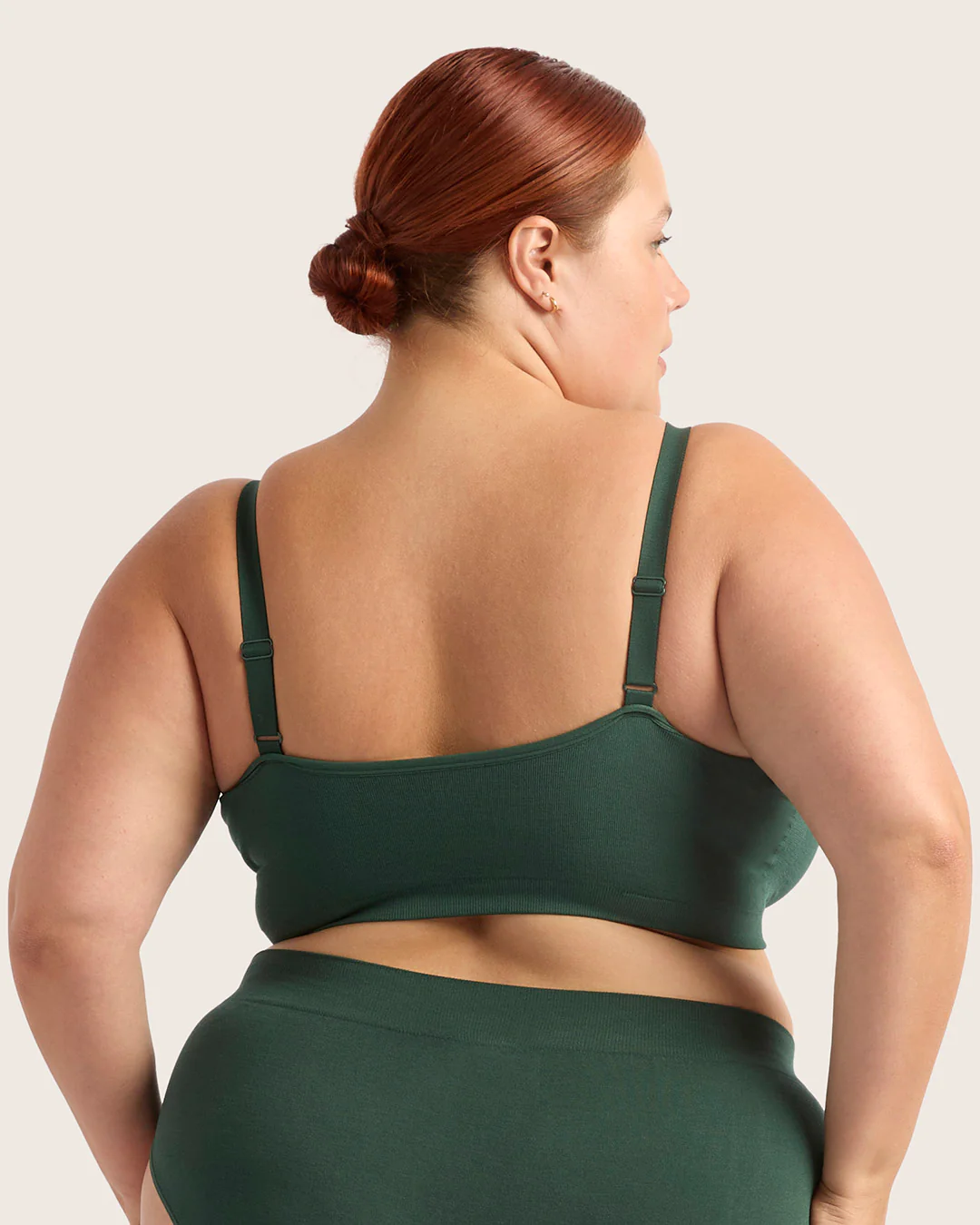 Full Bust Wireless Bra - Emerald Green - Image 11