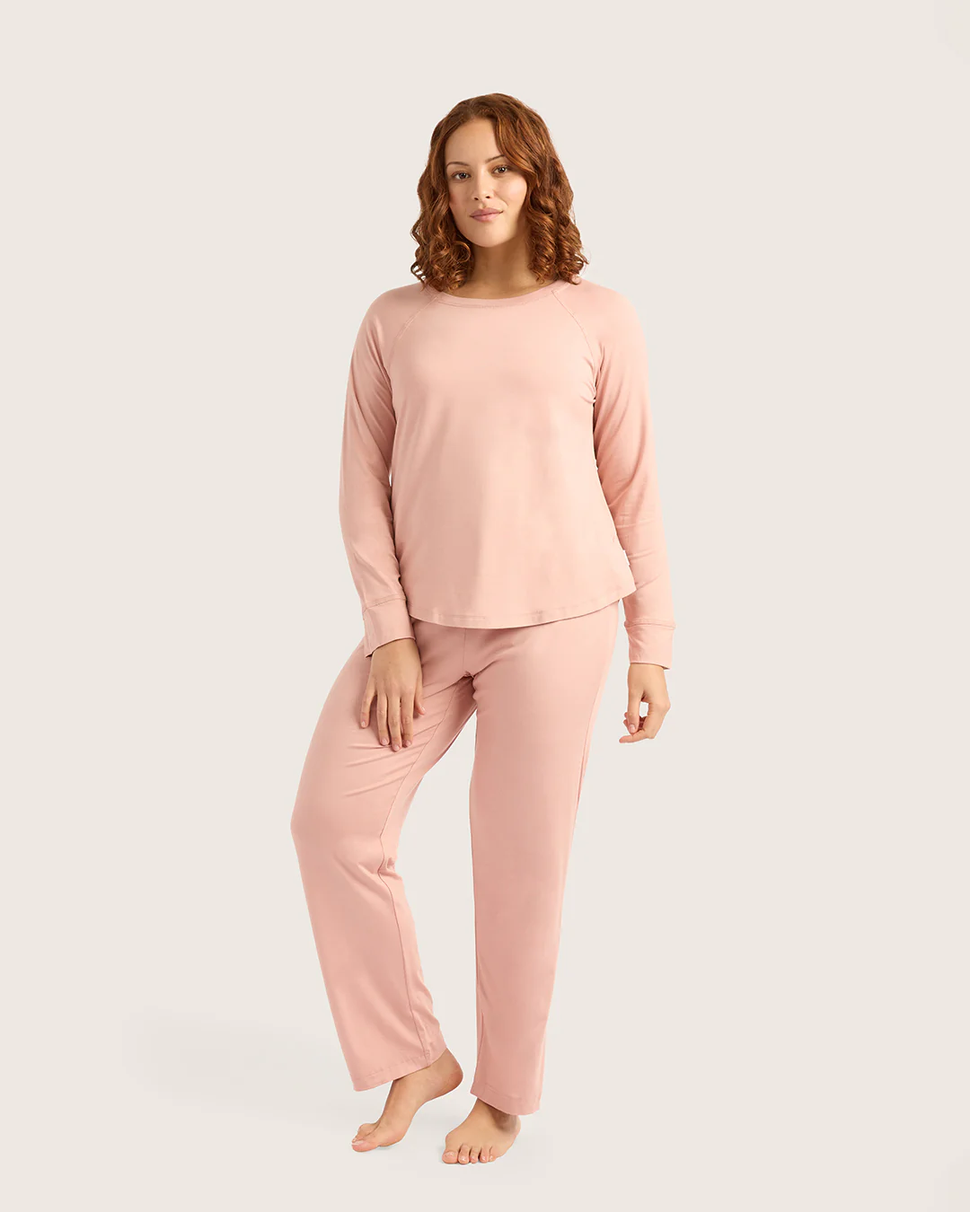 Goodnight Raglan Sleep Top - Dusty Pink - Image 2