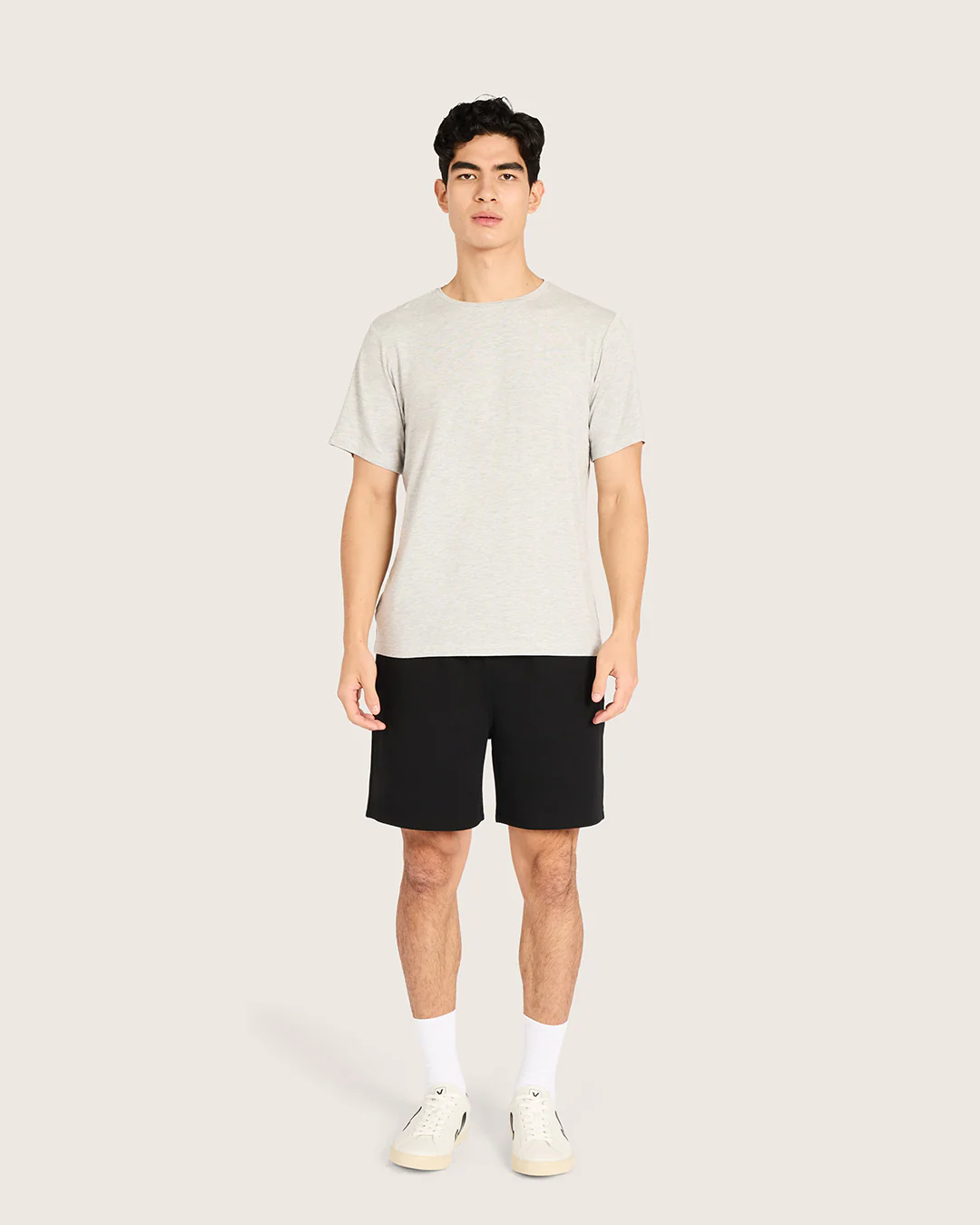 Men's Base Layer Crew Neck T-Shirt - Light Grey Marl - Image 6