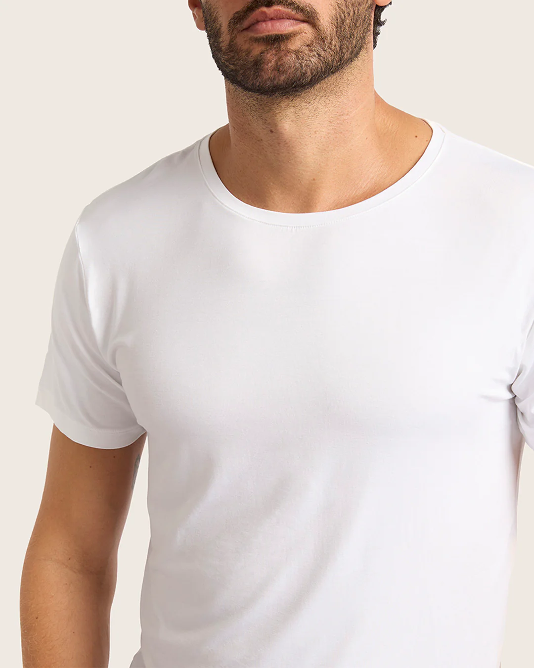 Men's Base Layer Crew Neck T-Shirt - White - Image 10