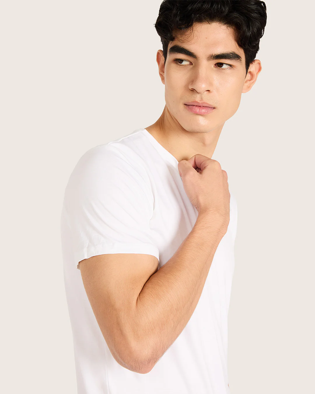 Men's Base Layer Crew Neck T-Shirt - White - Image 4