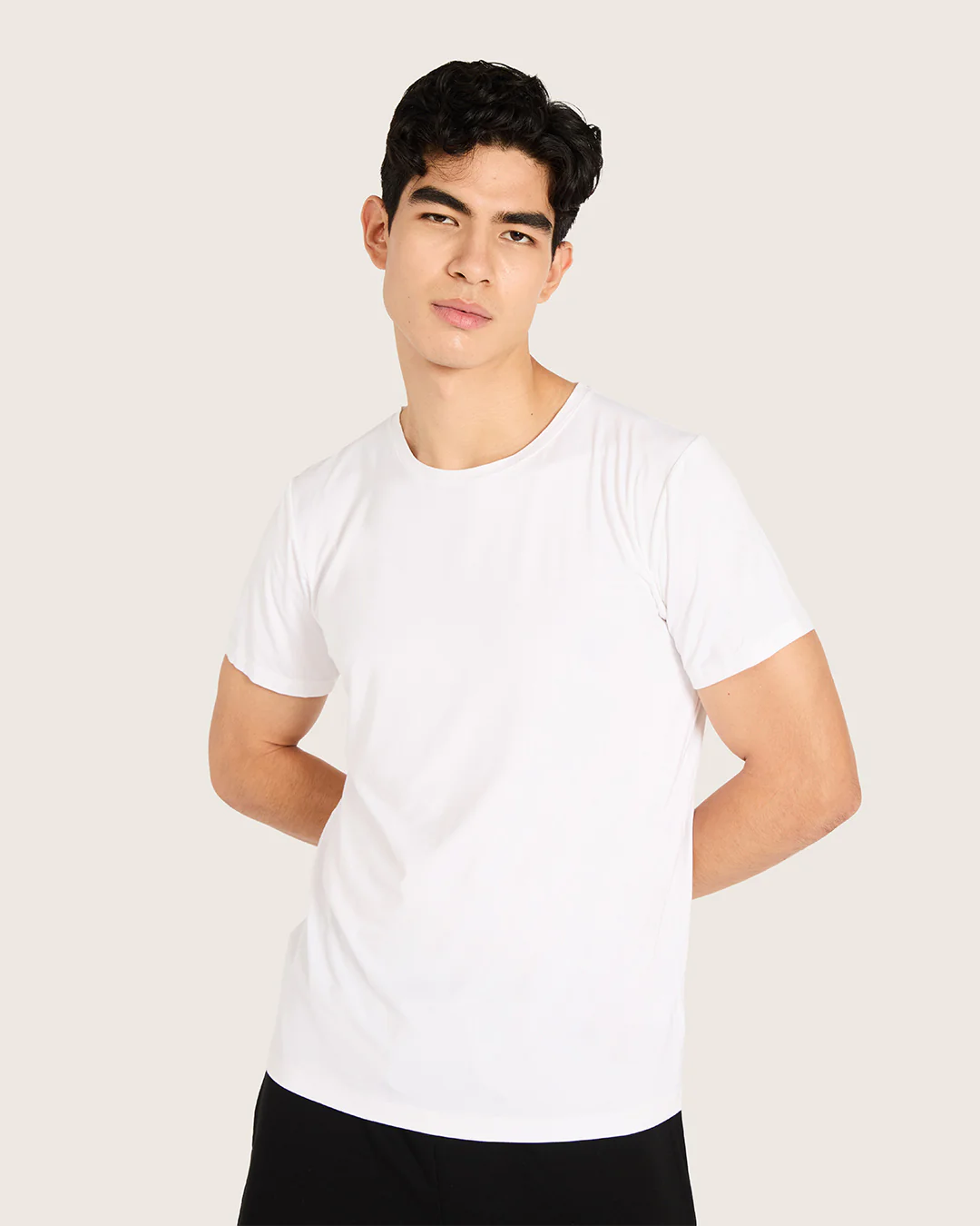 Men's Base Layer Crew Neck T-Shirt - White - Image 5