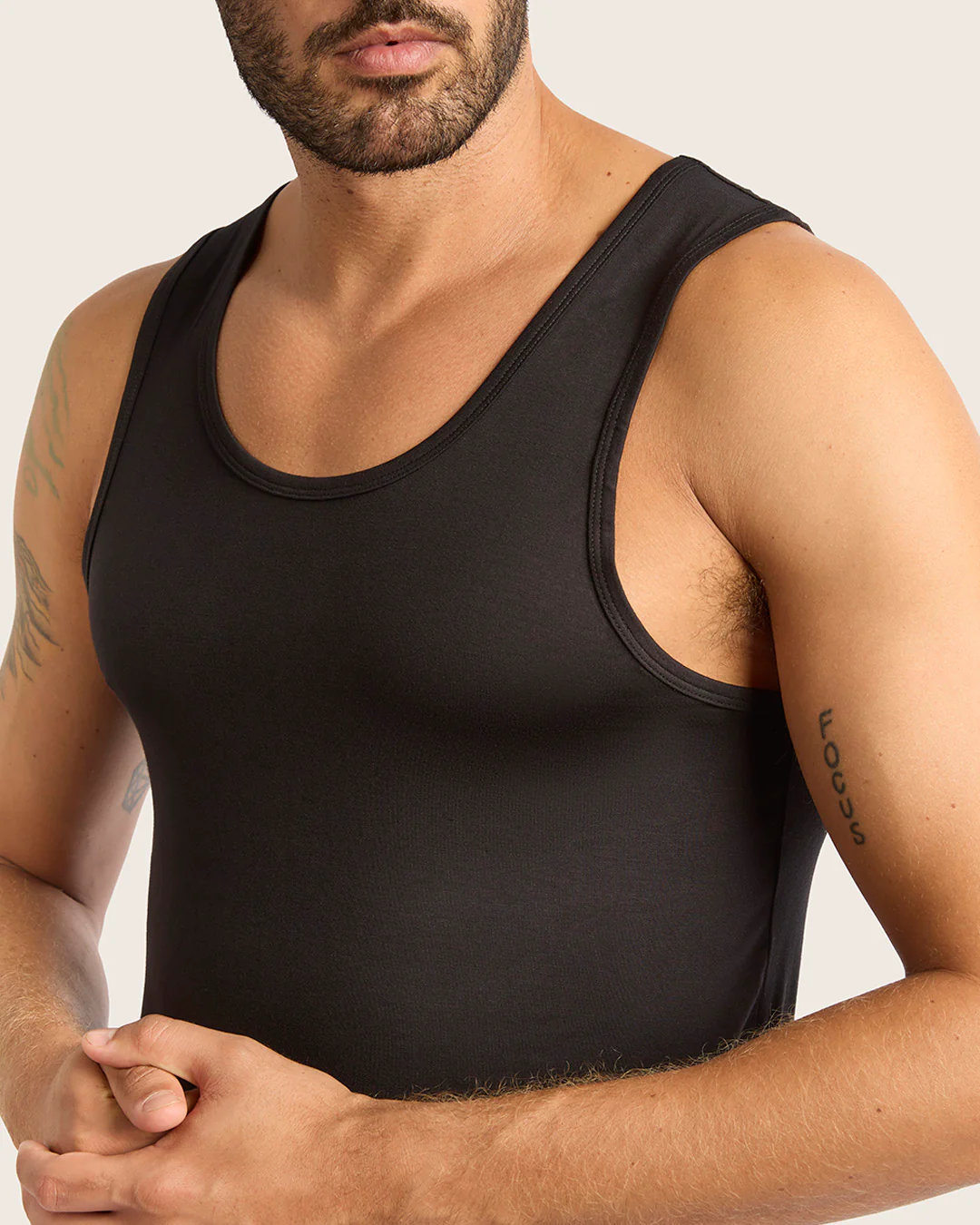Men's Base Layer Tank Top - Black - Image 10