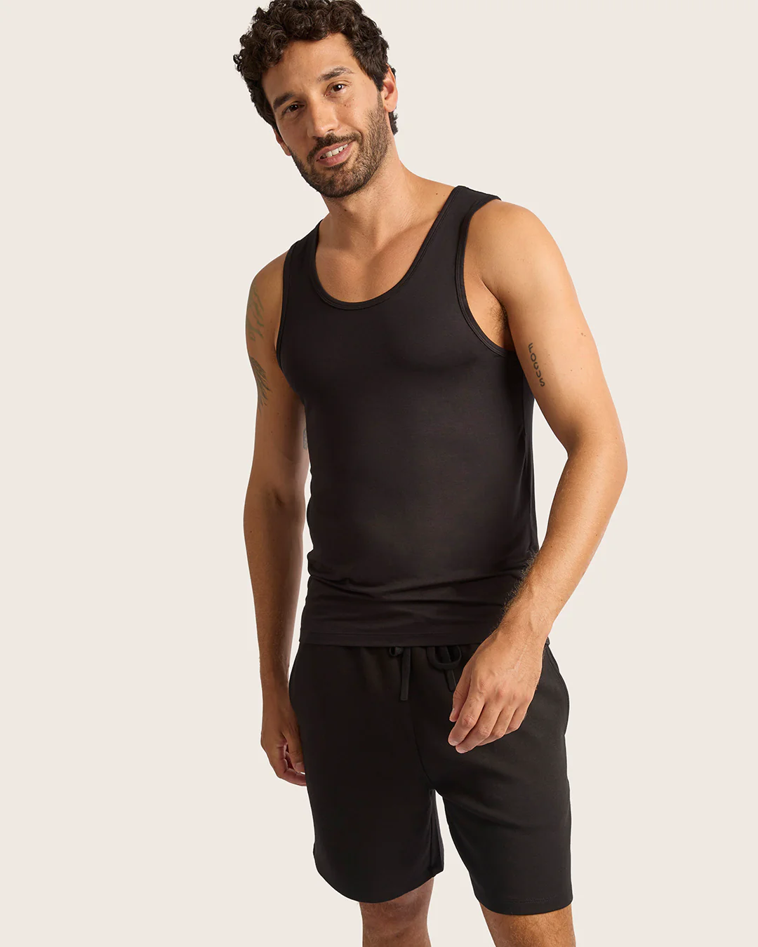 Men's Base Layer Tank Top - Black - Image 11