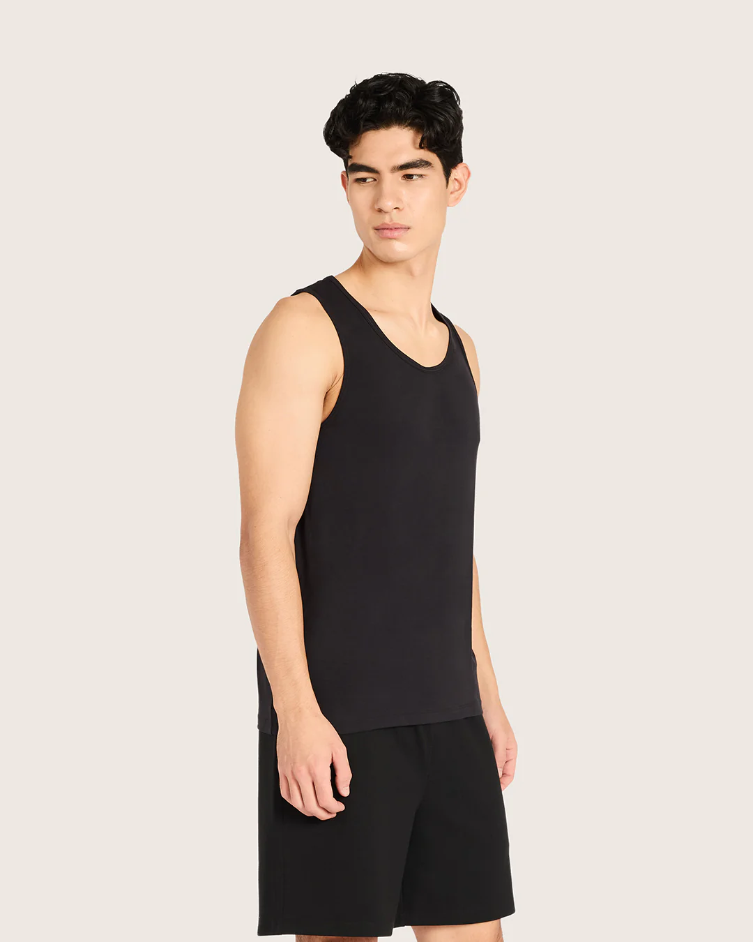 Men's Base Layer Tank Top - Black - Image 3