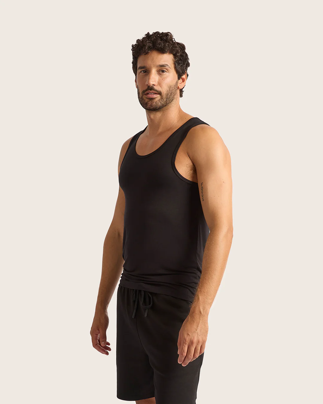 Men's Base Layer Tank Top - Black - Image 9