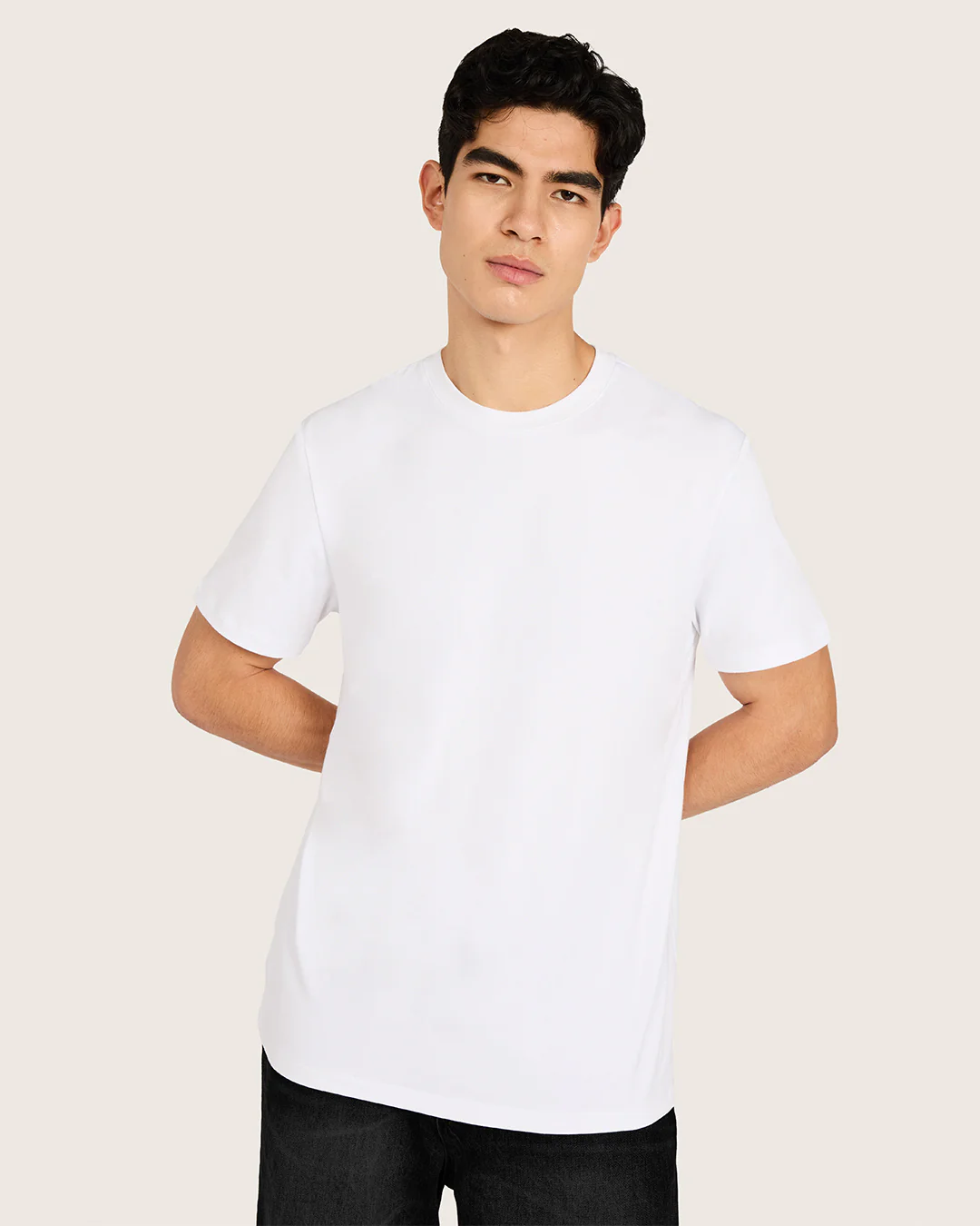 Men's Classic Crew Neck T-Shirt - White - Image 5