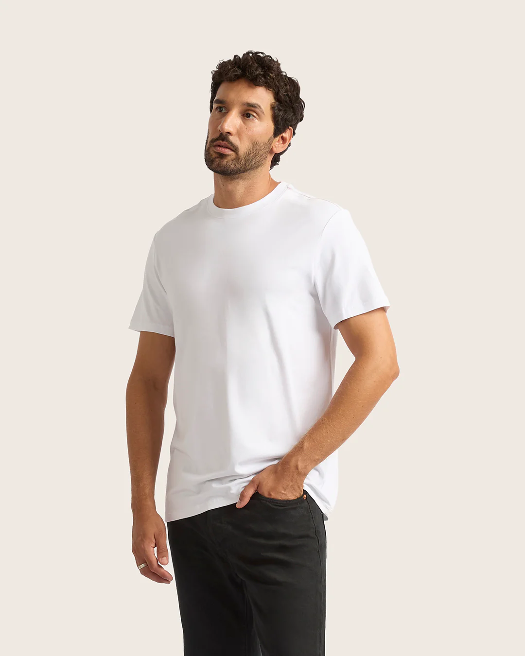 Men's Classic Crew Neck T-Shirt - White - Image 9