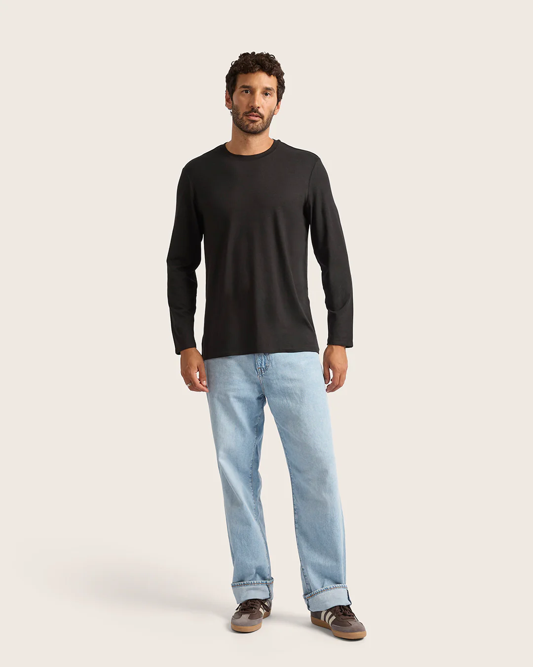 Men's Classic Long Sleeve T-Shirt - Black - Image 12