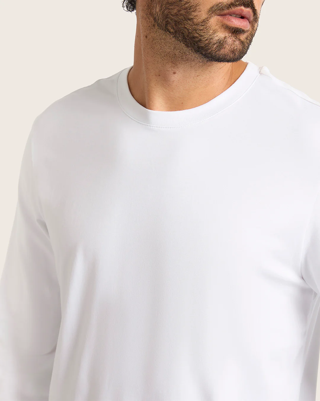 Men's Classic Long Sleeve T-Shirt - White - Image 10
