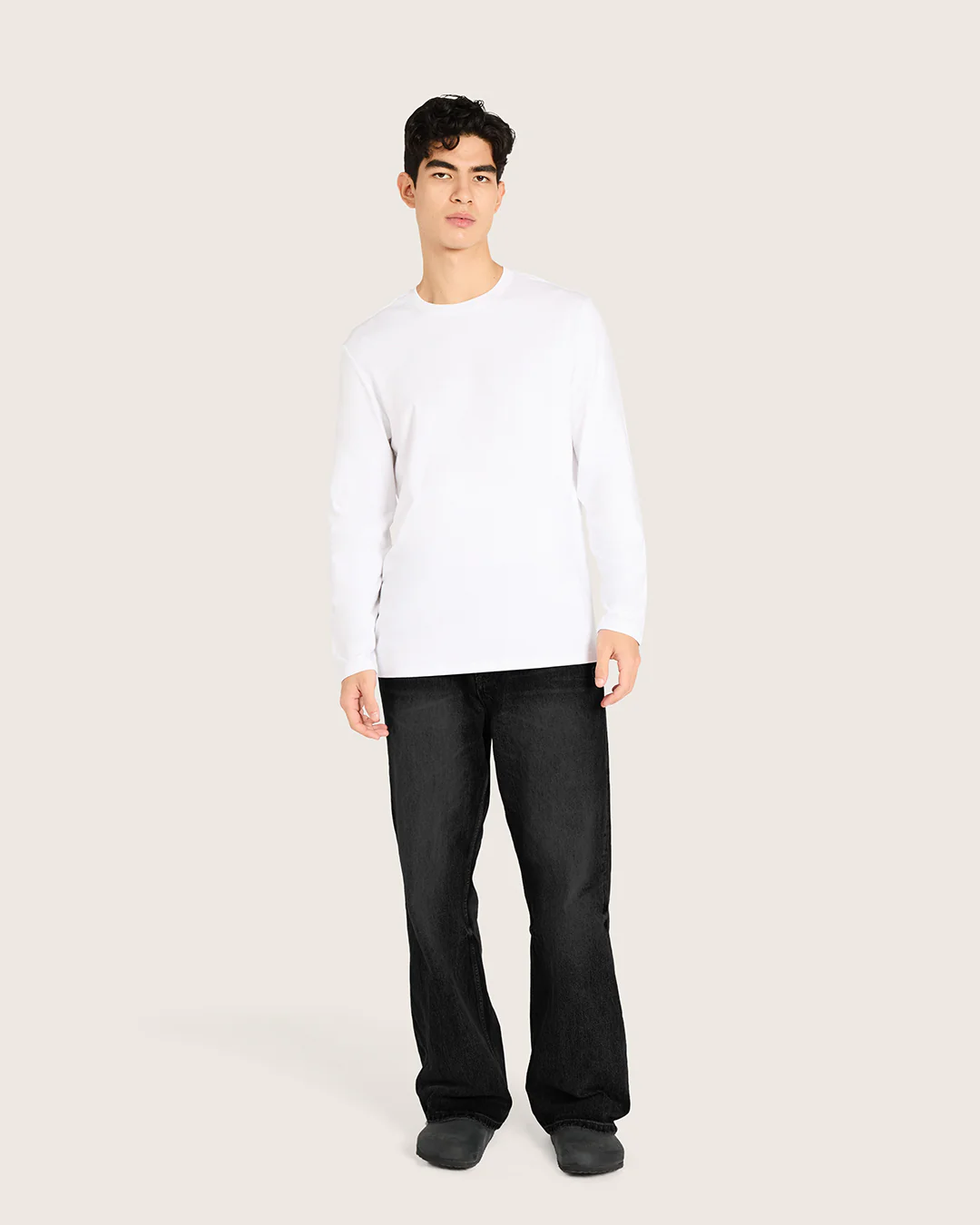 Men's Classic Long Sleeve T-Shirt - White - Image 6