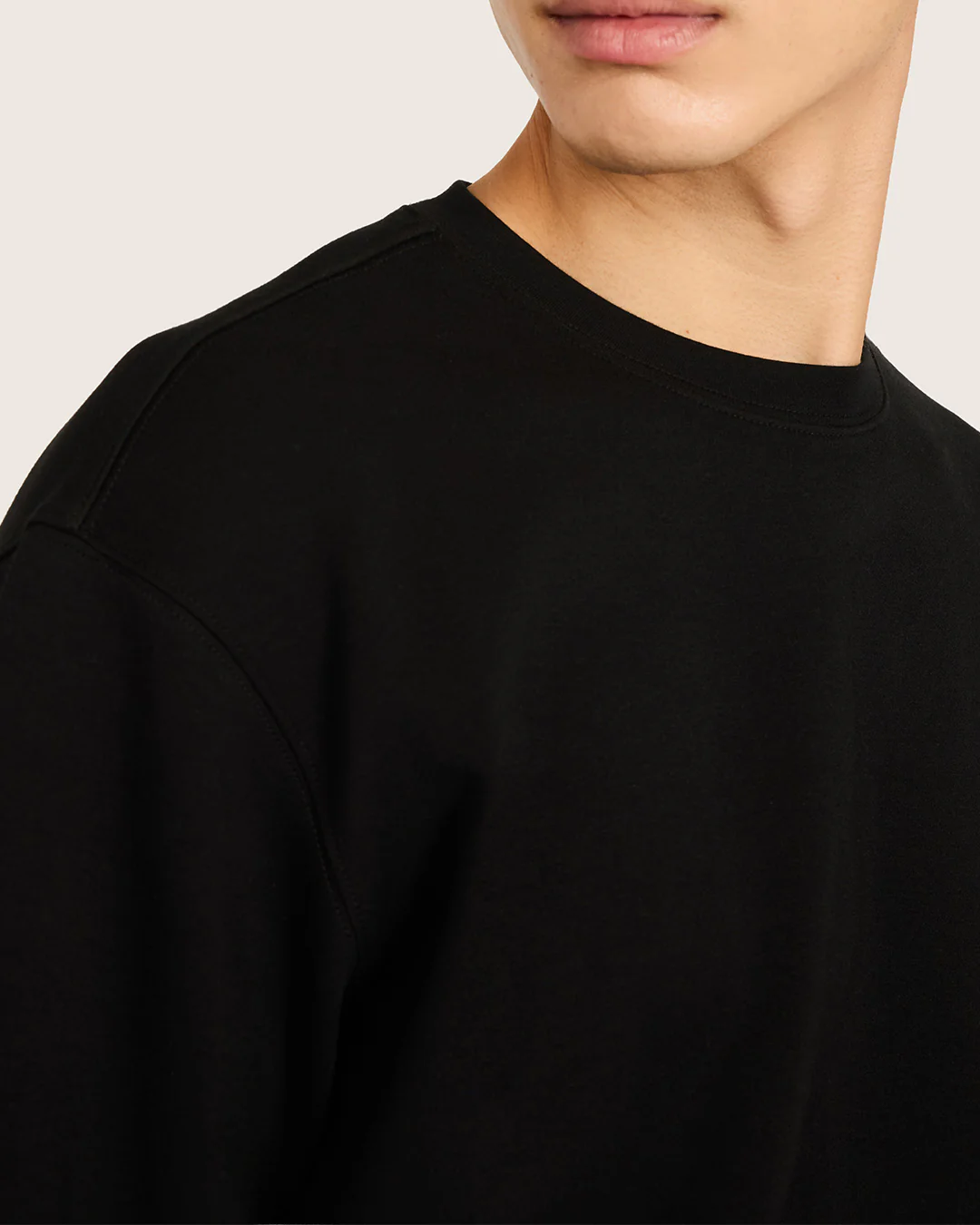 Men's Crew Neck Sweater - Black - Image 4