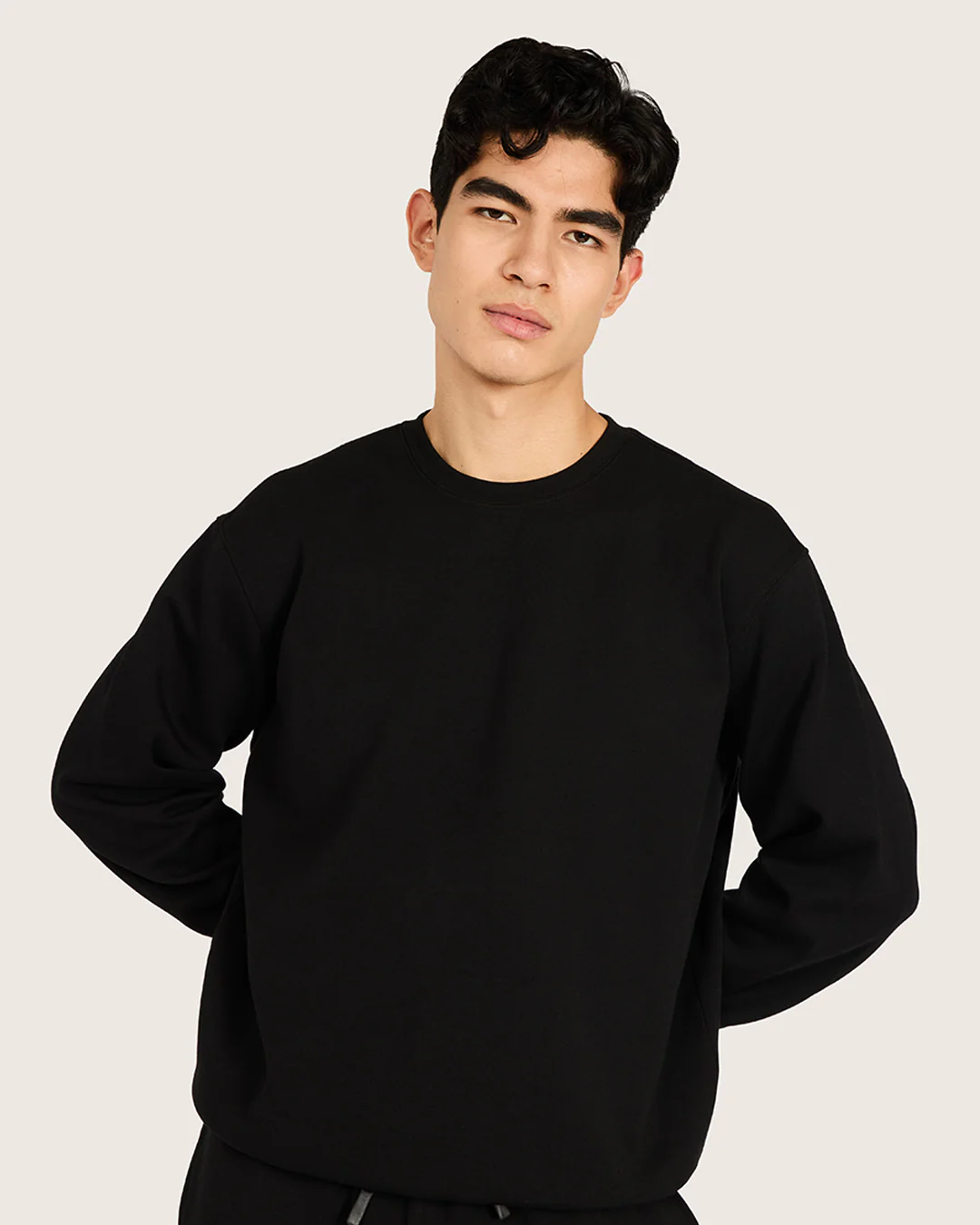 Men's Crew Neck Sweater - Black - Image 5