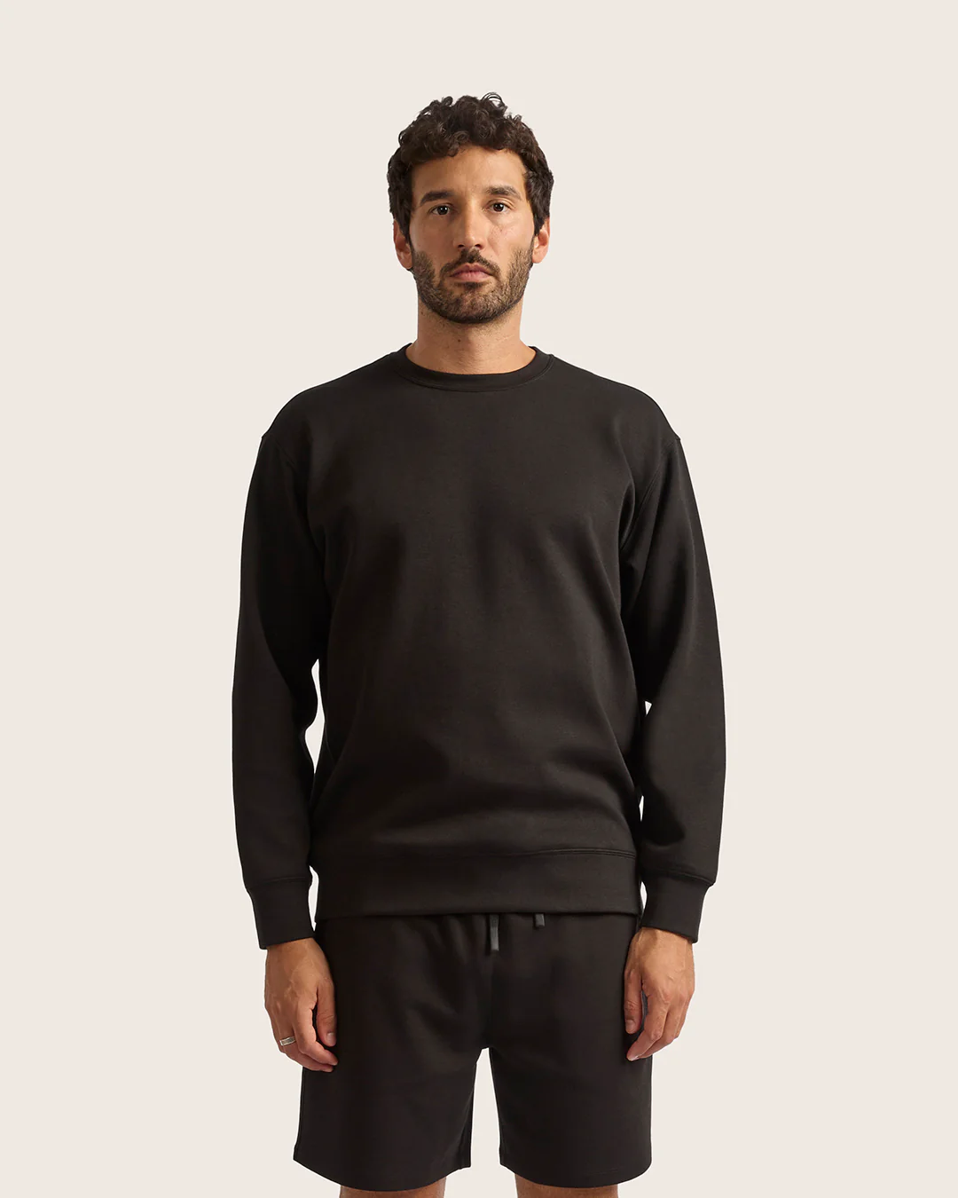 Men's Crew Neck Sweater - Black - Image 7