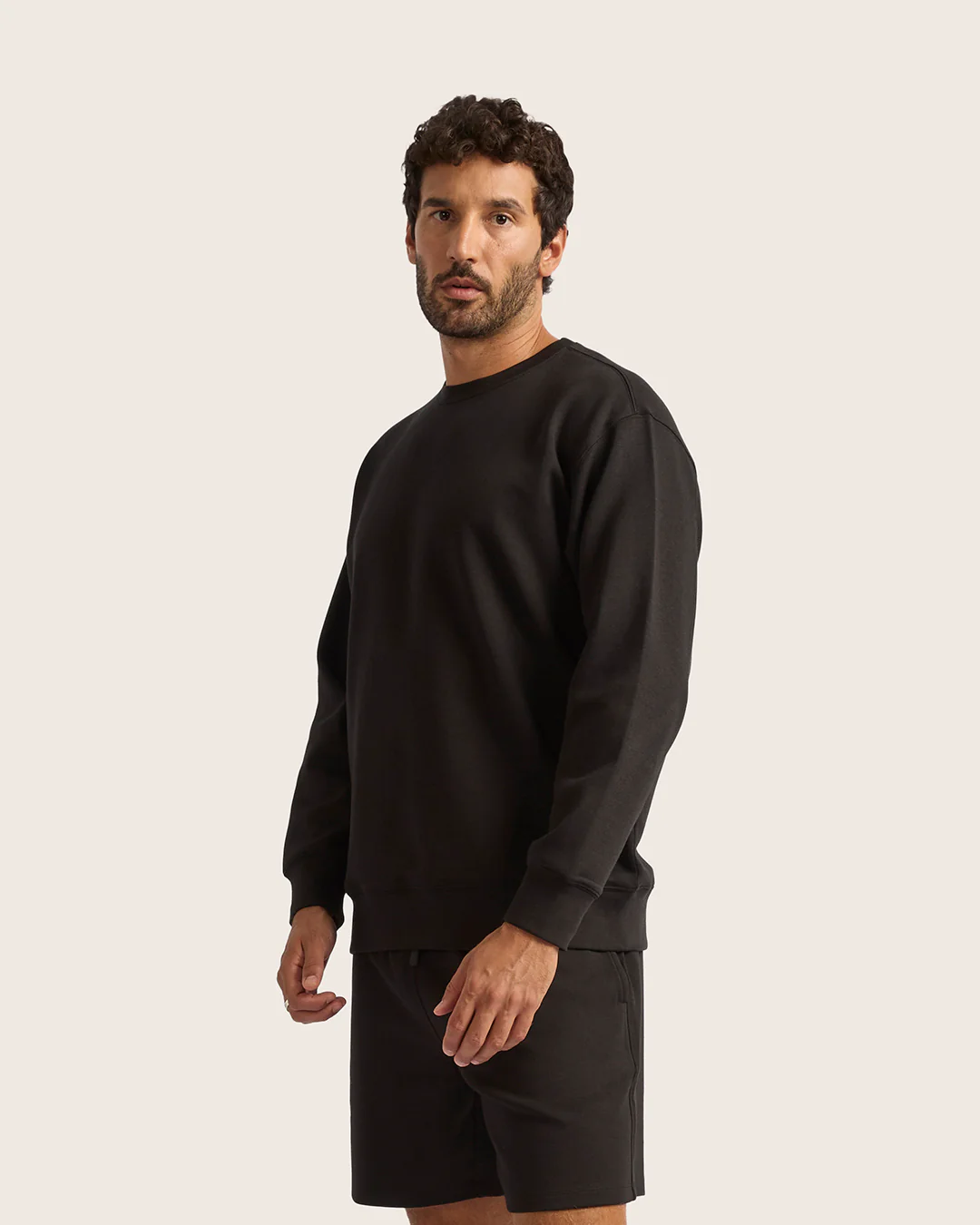 Men's Crew Neck Sweater - Black - Image 9