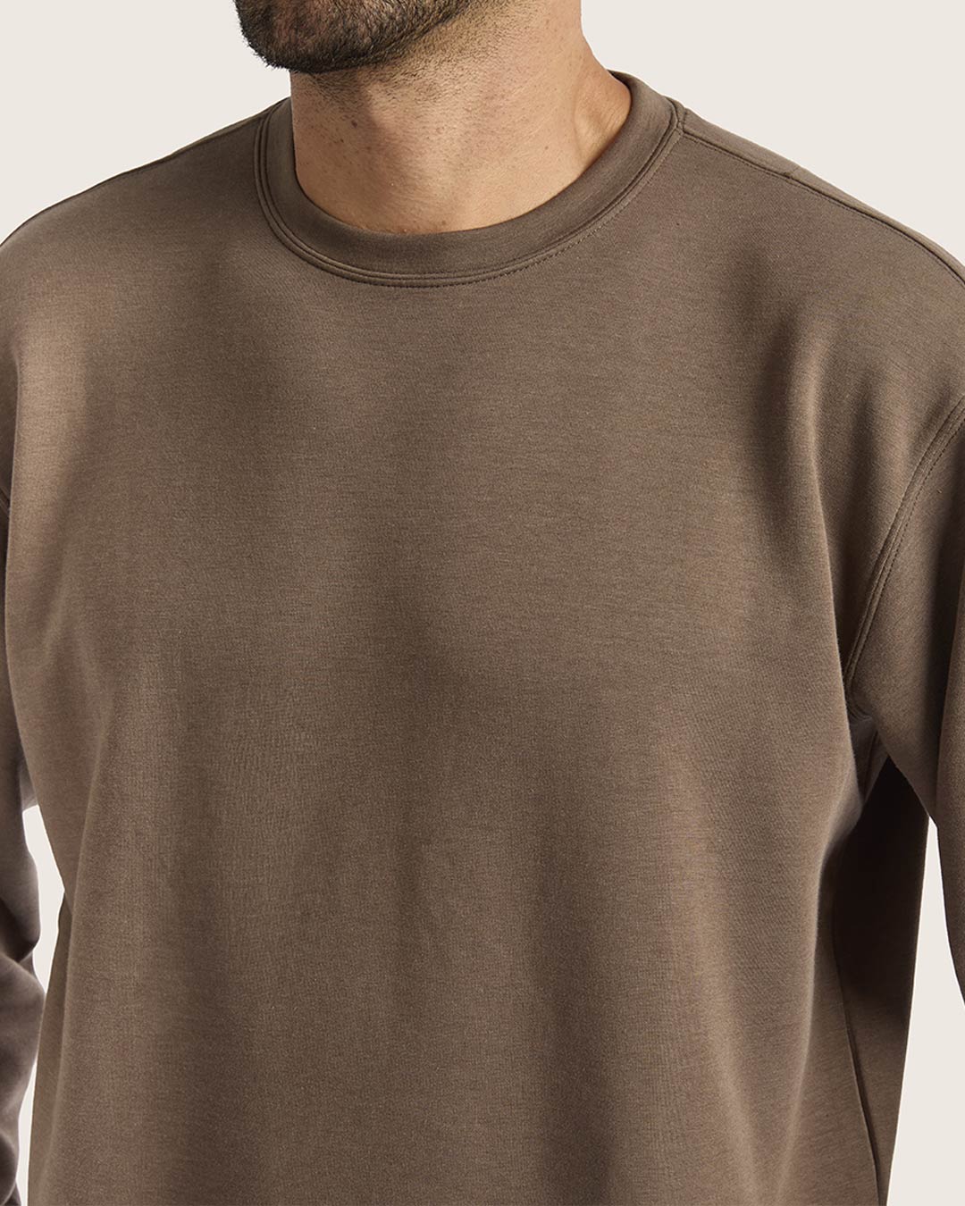 Men's Crew Neck Sweater - Oyster - Image 10