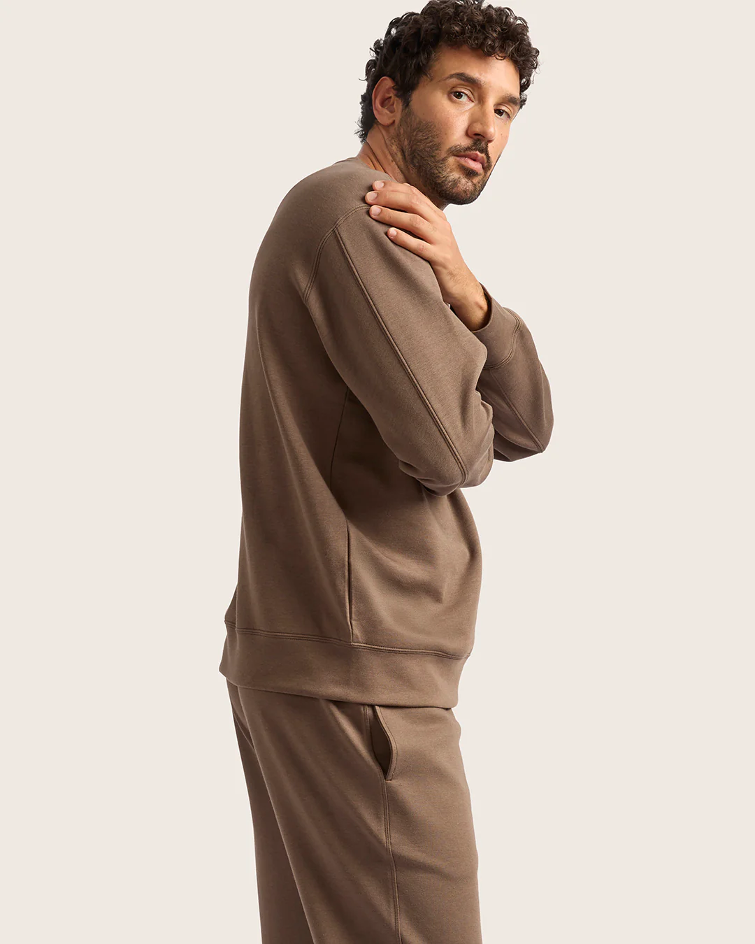 Men's Crew Neck Sweater - Oyster - Image 11