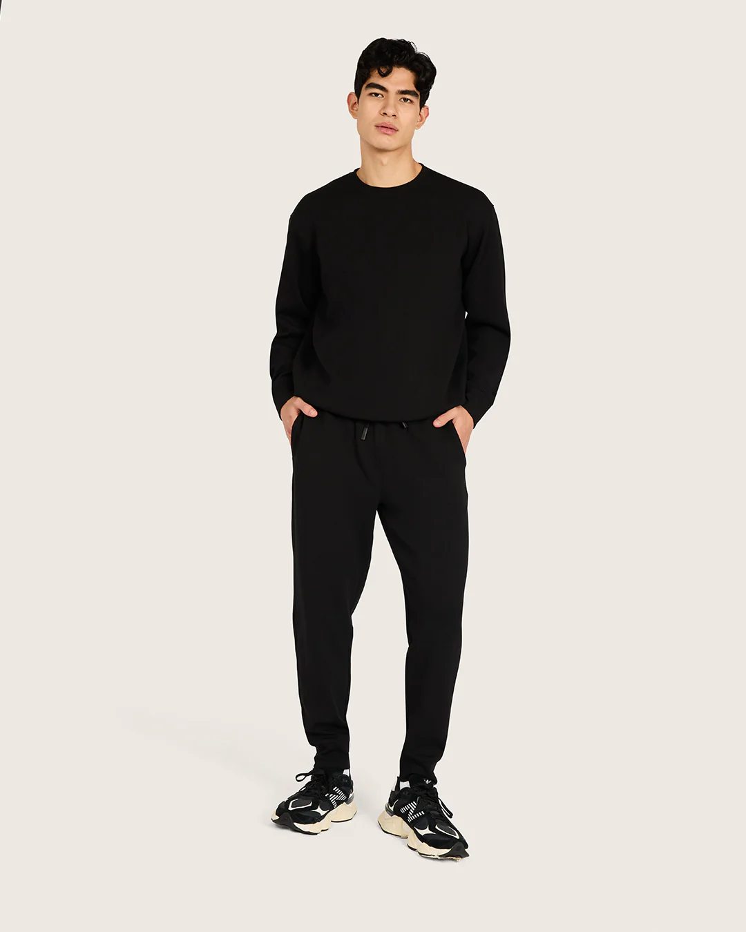 Men's Cuffed Sweat Pants - Black - Image 5