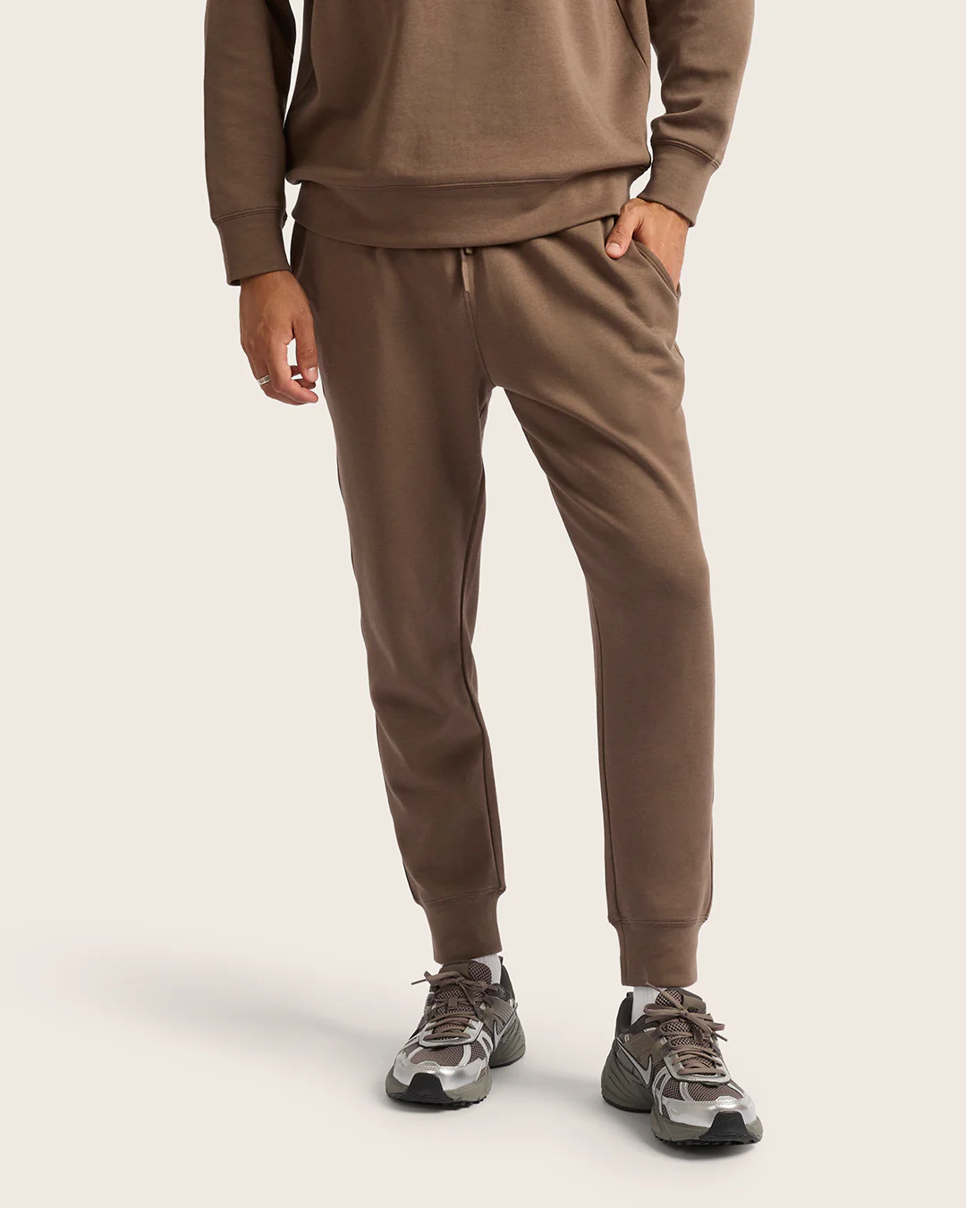Men's Cuffed Sweat Pants - Oyster - Image 7