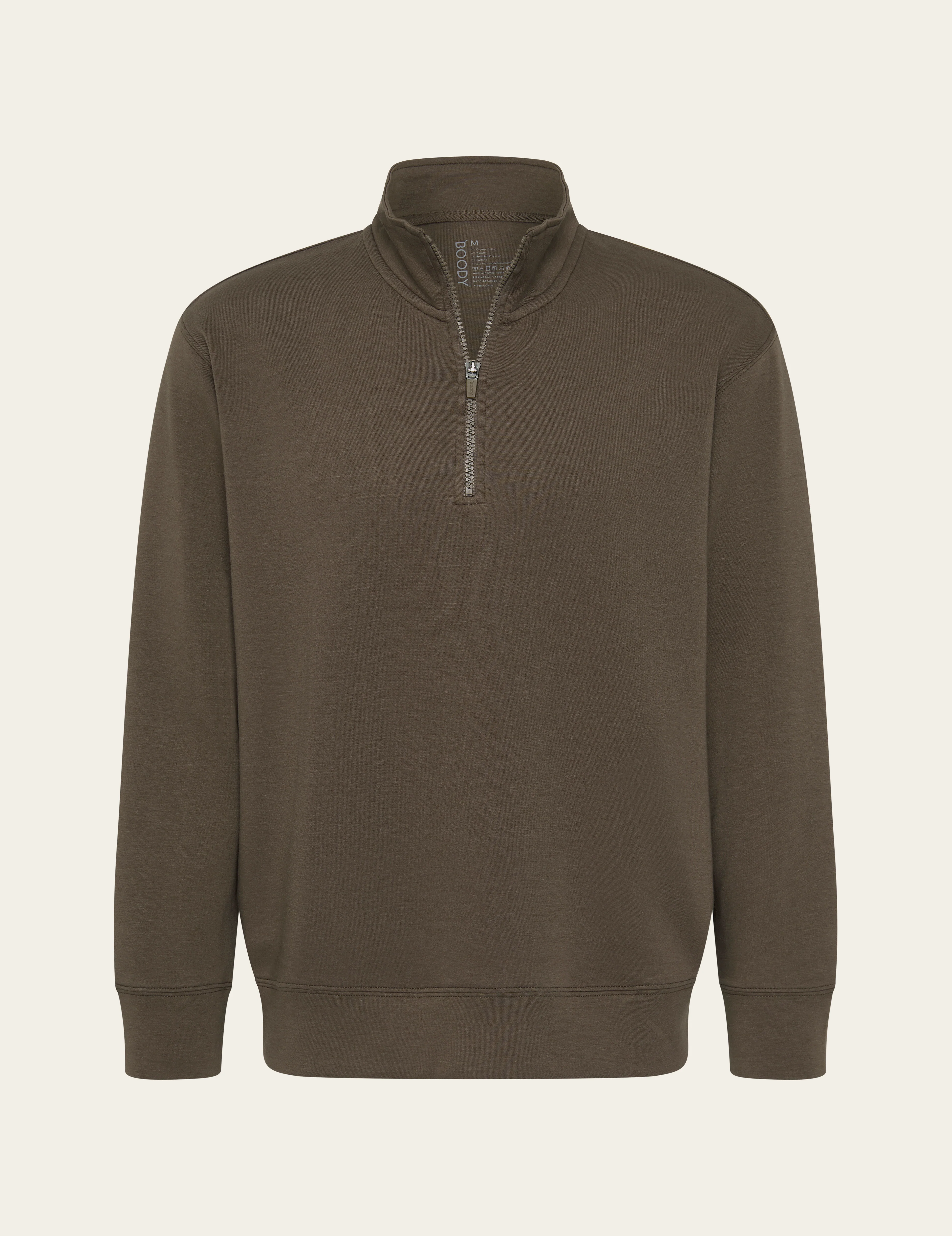Men's Quarter Zip Sweater - Oyster - Image 13