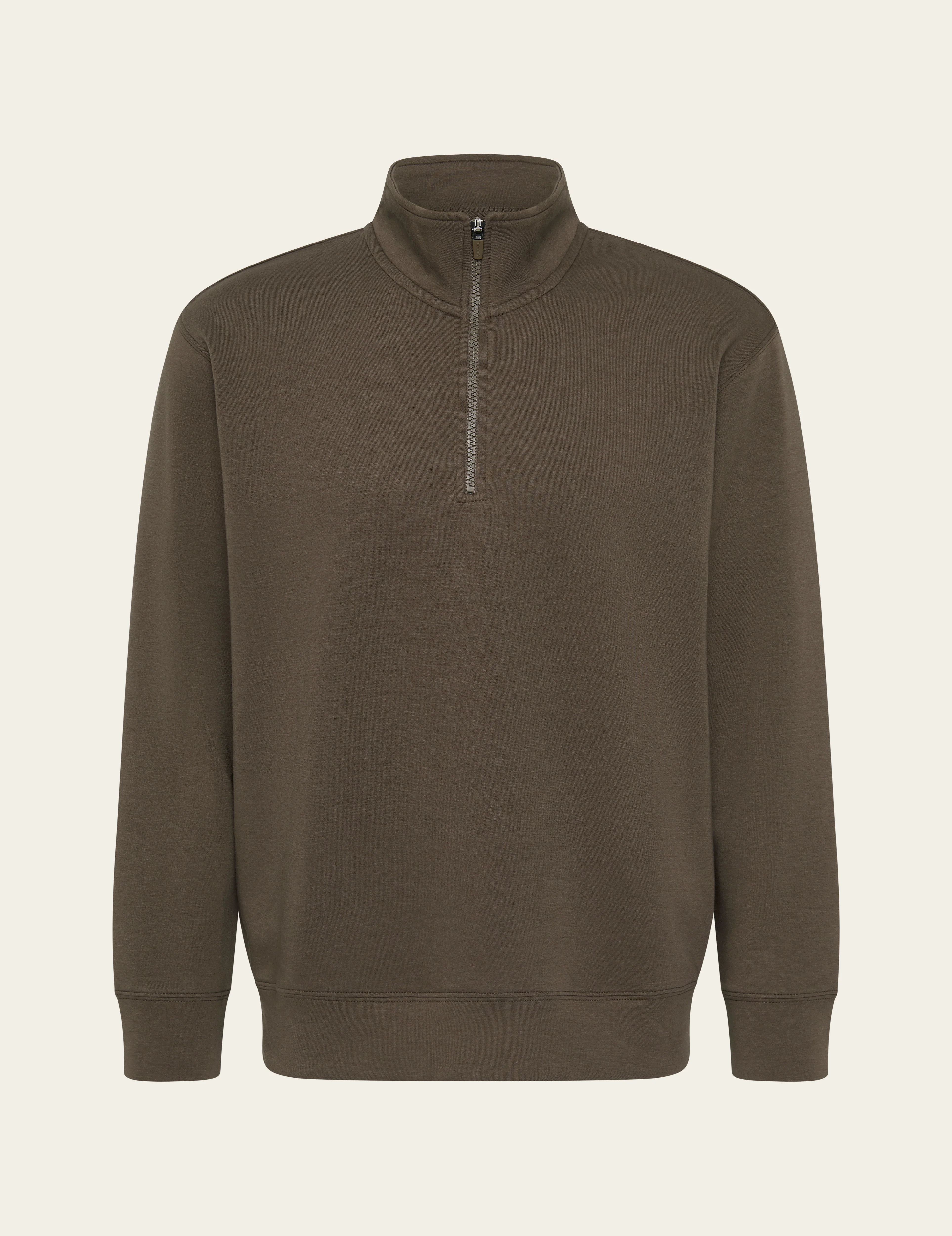 Men's Quarter Zip Sweater - Oyster - Image 14