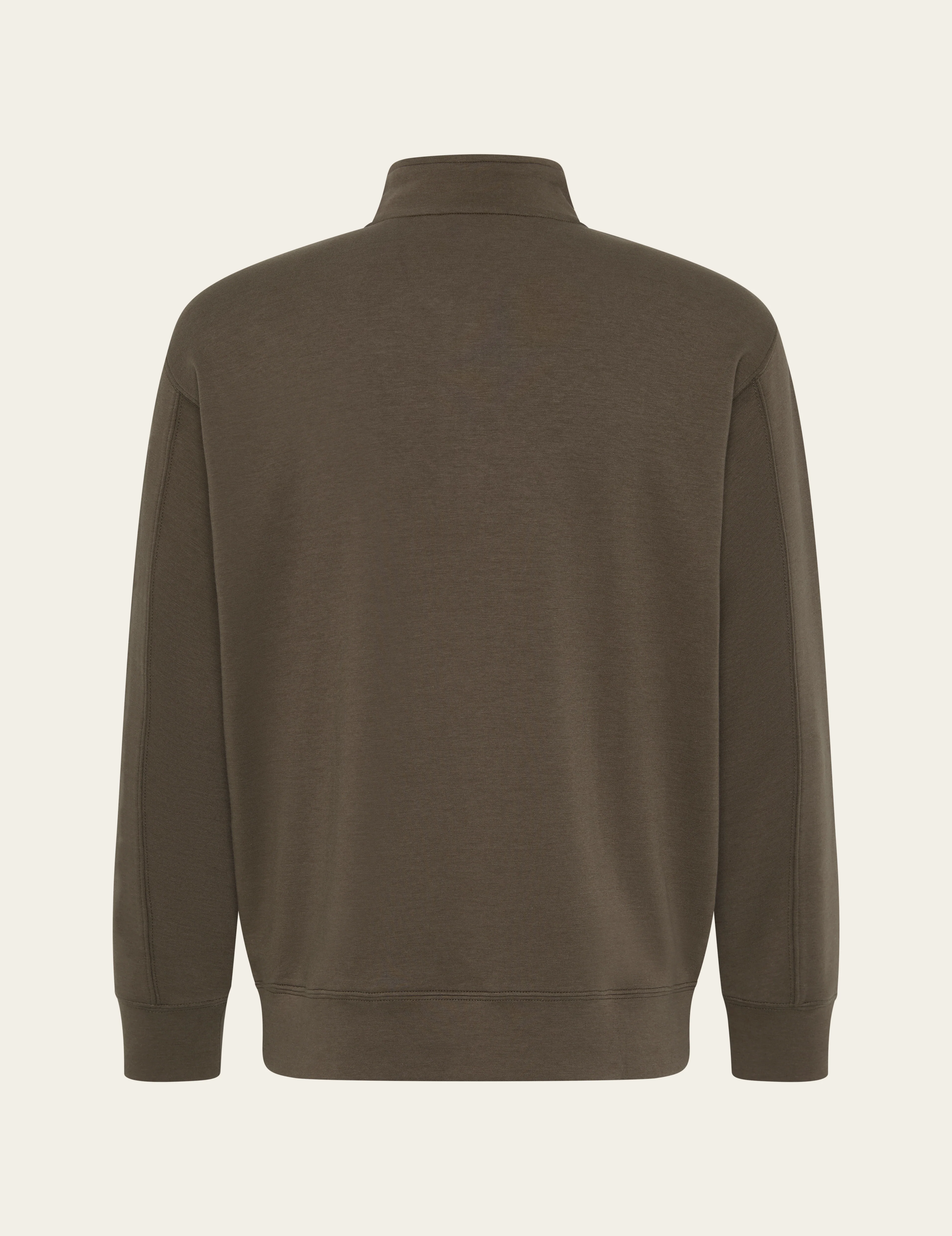 Men's Quarter Zip Sweater - Oyster - Image 15