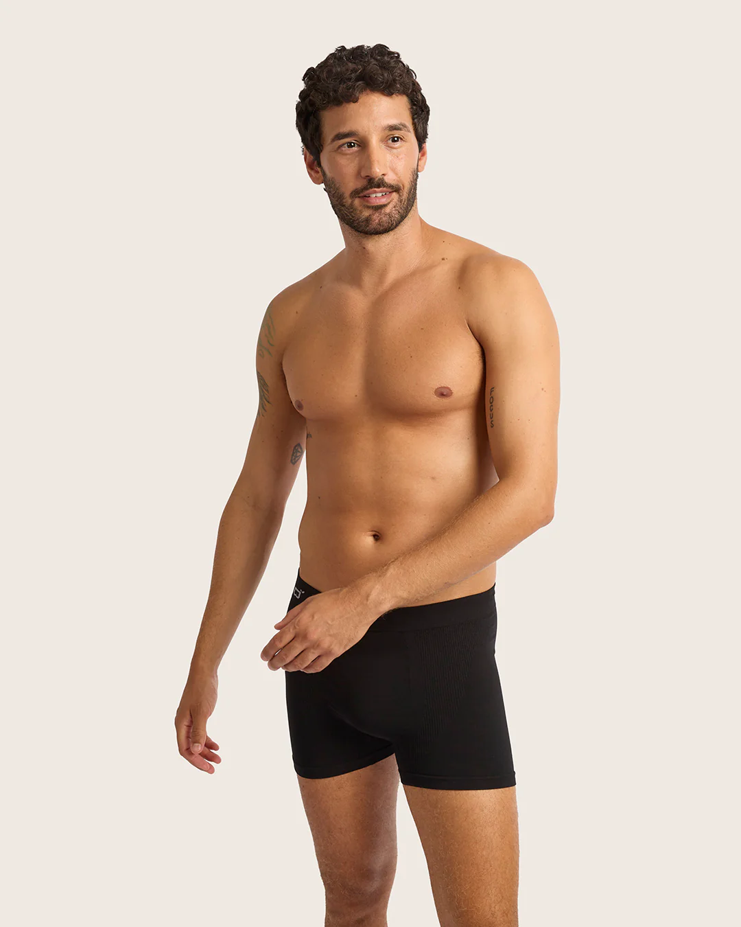 Men's Seamfree Boxer Briefs - Black - Image 10