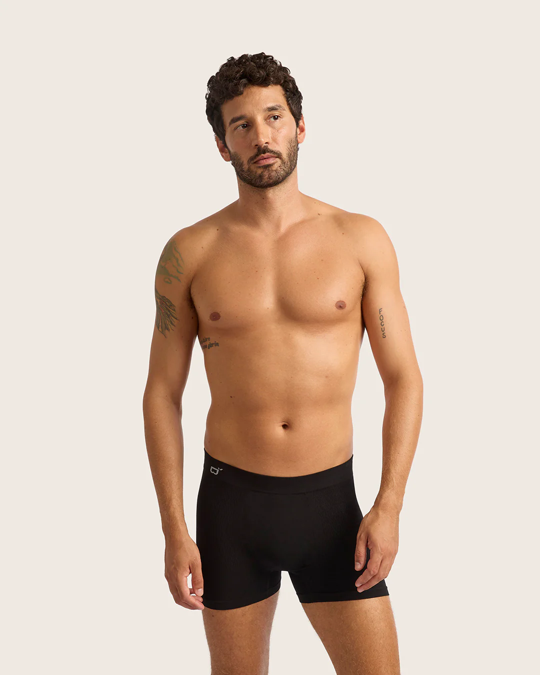 Men's Seamfree Boxer Briefs - Black - Image 6