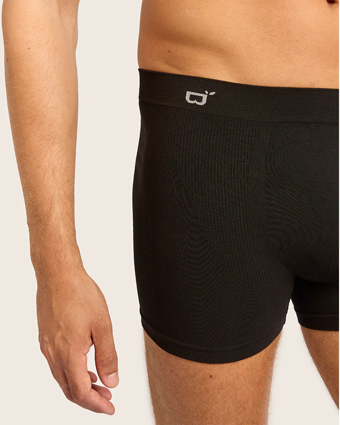 Men's Seamfree Boxer Briefs - Black - Image 8