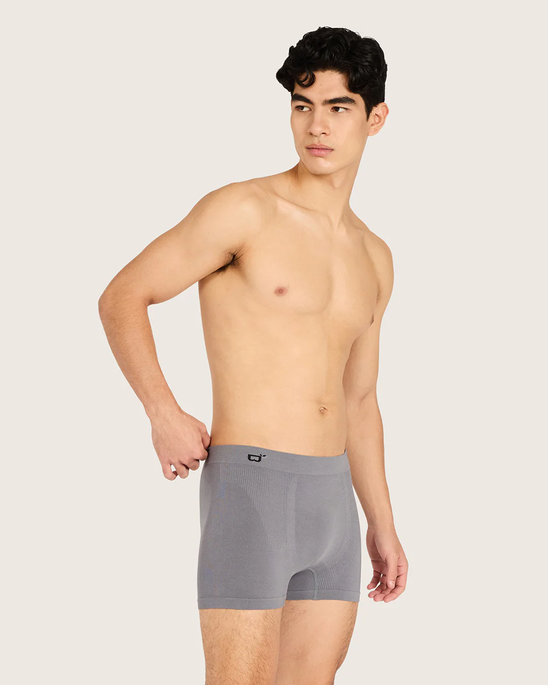 Men's Seamfree Boxer Briefs - Charcoal - Image 3