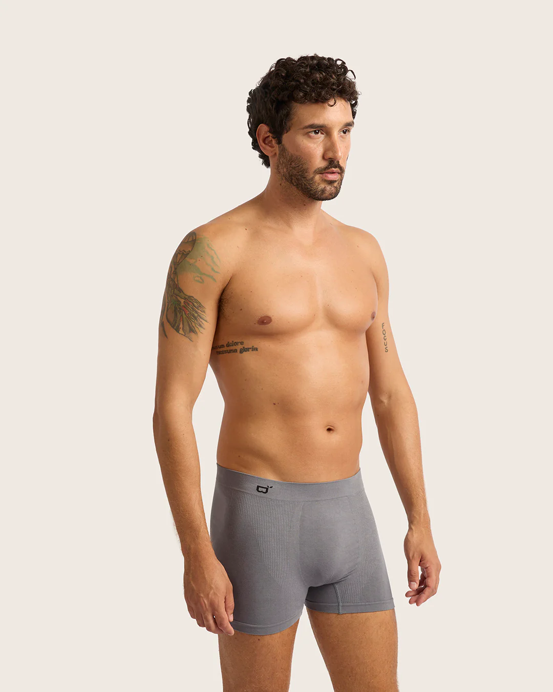 Men's Seamfree Boxer Briefs - Charcoal - Image 7