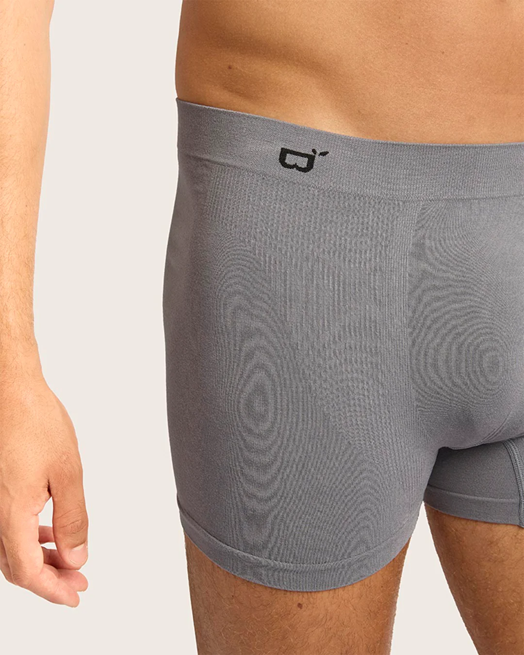 Men's Seamfree Boxer Briefs - Charcoal - Image 8