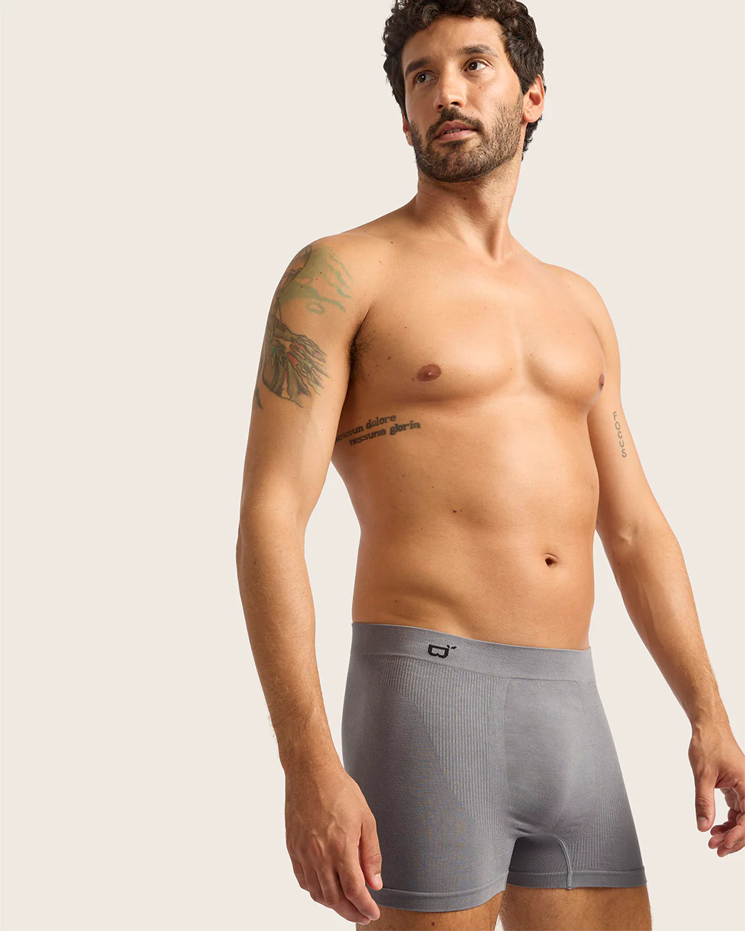 Men's Seamfree Boxer Briefs - Charcoal - Image 9