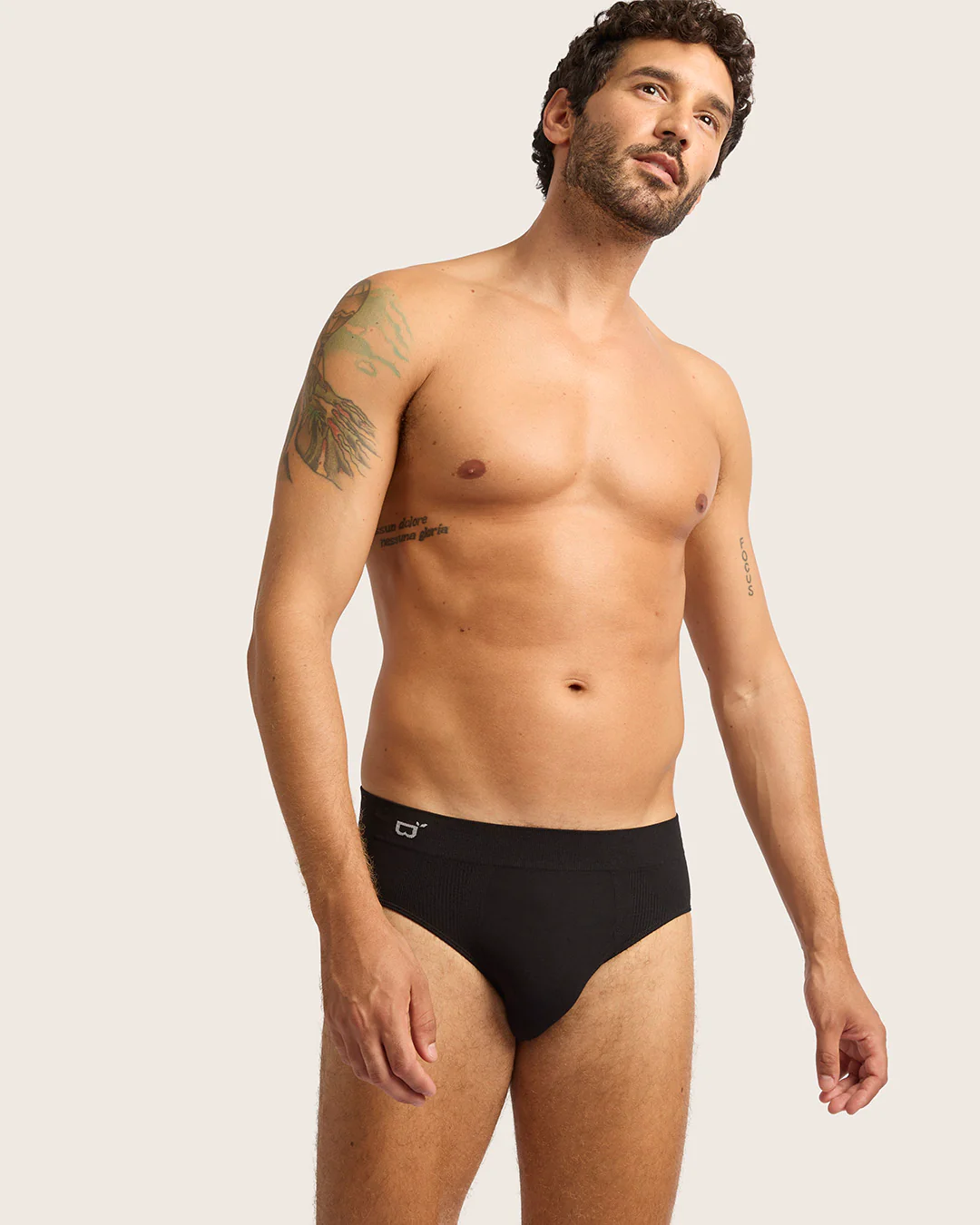 Men's Seamfree Briefs - Black - Image 10
