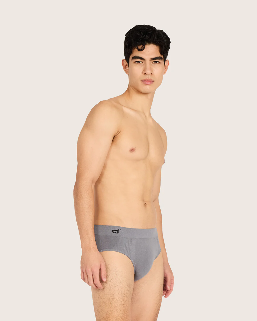 Men's Seamfree Briefs - Charcoal - Image 3