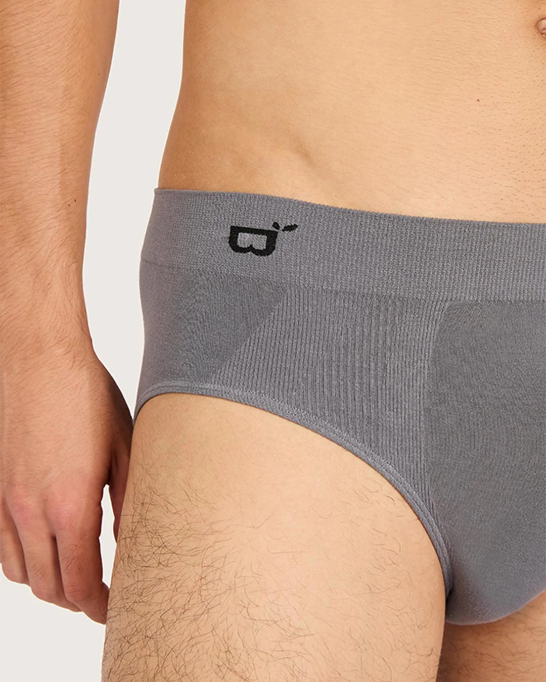 Men's Seamfree Briefs - Charcoal - Image 4