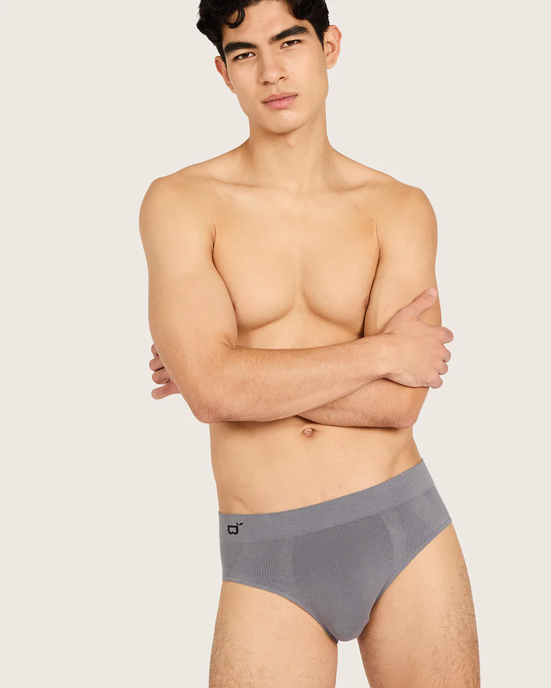 Men's Seamfree Briefs - Charcoal - Image 5